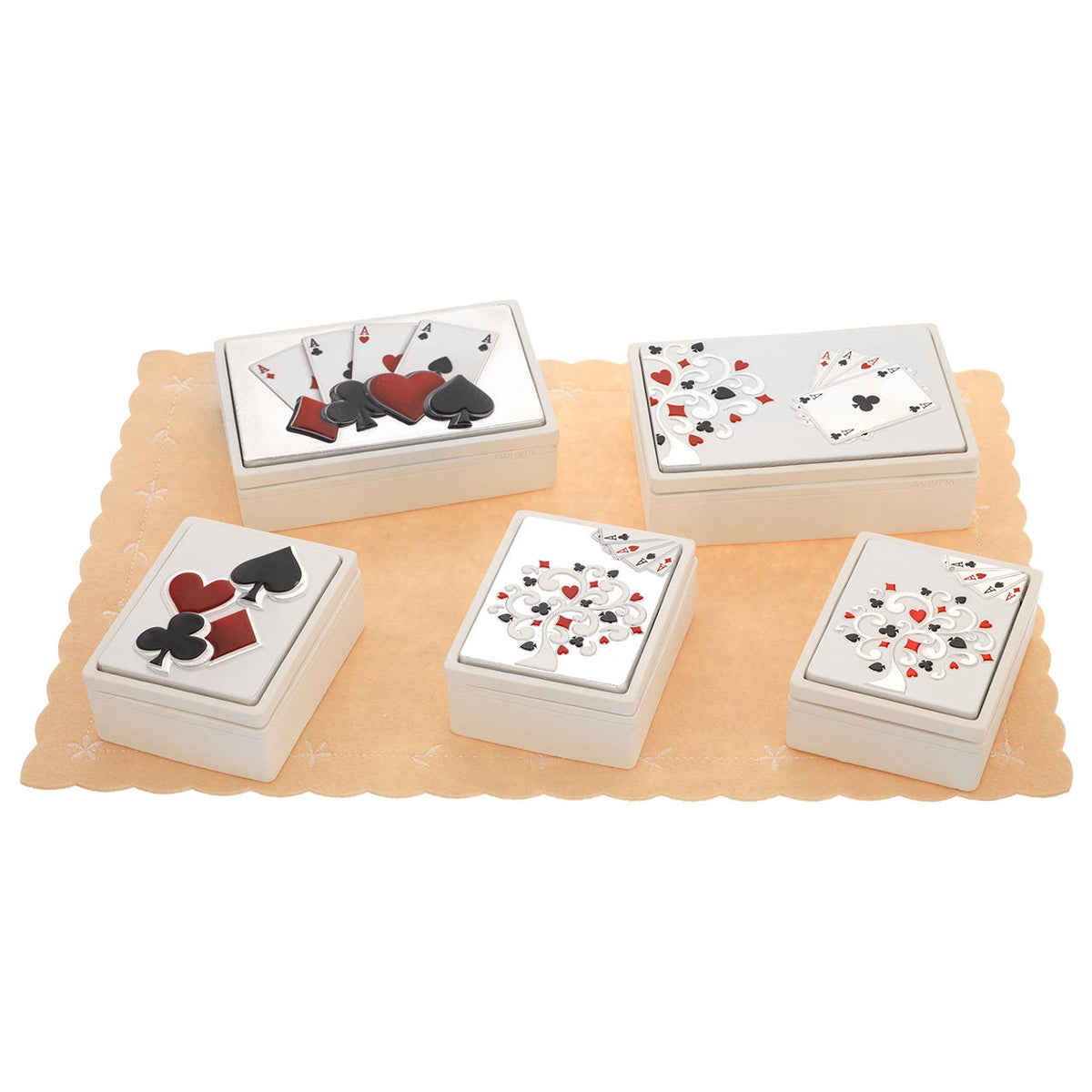 Bagutta Scatole con Mazzi di Carte e Decori Assortiti 8 pezzi