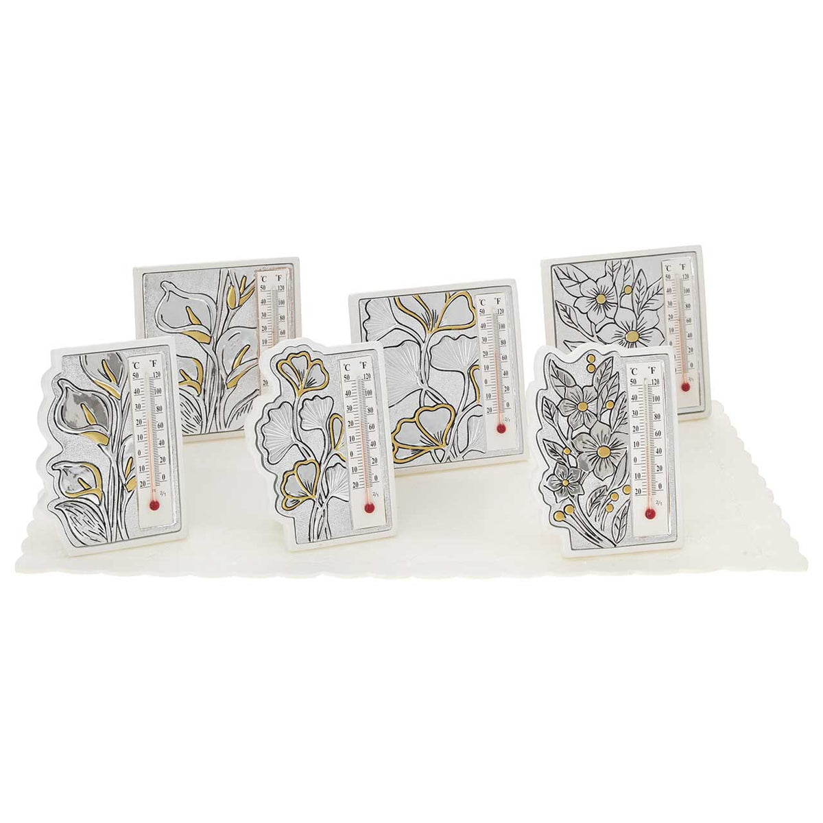 Bagutta Termometri Decorativi Floreali da Tavolo Assortiti 6 pezzi