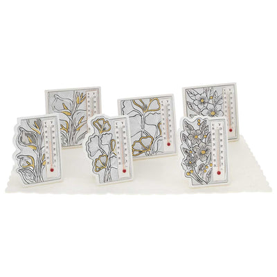 Bagutta Termometri Decorativi Floreali da Tavolo Assortiti 6 pezzi