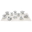 Bagutta I Teneroni Statuine Argentate con Cuori Assortite 18 pezzi