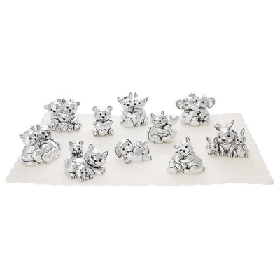 Bagutta I Teneroni Statuine Argentate con Cuori Assortite 18 pezzi