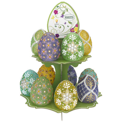 Bagutta Set Uova Pasquali Decorative LED Assortite con Espositore 12 pezzi