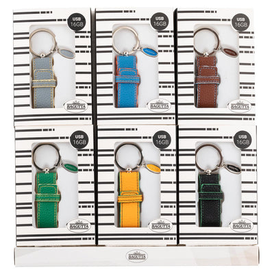 Bagutta Portachiavi con Memoria USB 16 GB Bicolore Assortiti 6 pezzi