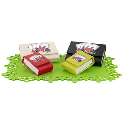 Bagutta Portamazzi Singoli e Doppi con Decoro Carte e Semi 8 pezzi