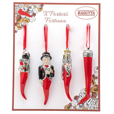 Bagutta Talismani Portafortuna Maxi Cornino Rosso Assortiti 8 pezzi