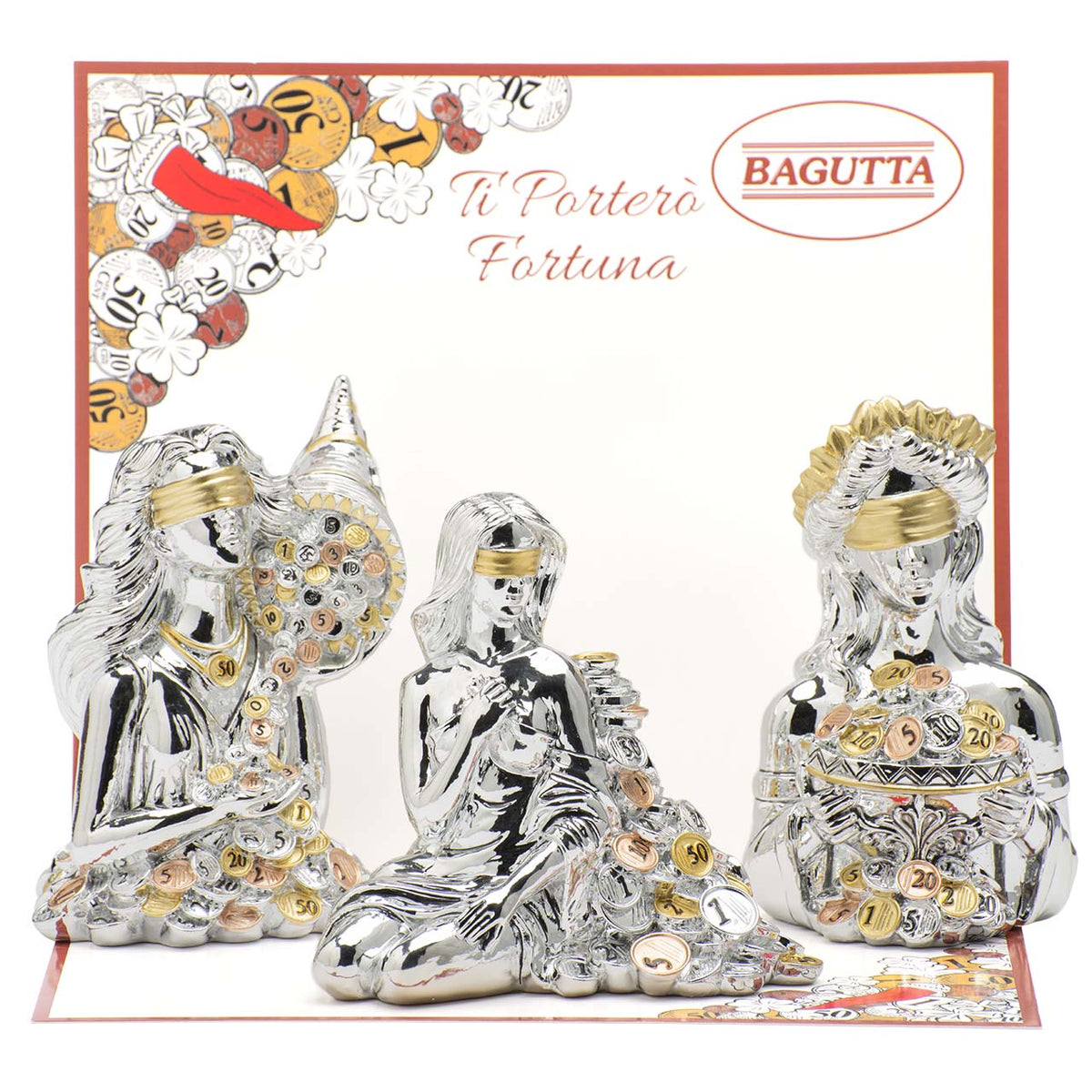 Bagutta Talismani Portafortuna Maxi Dea Bendata Assortiti 3 pezzi