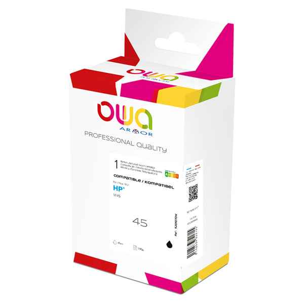 Armor - Cartuccia Compatibile per Hp 45 - Nero