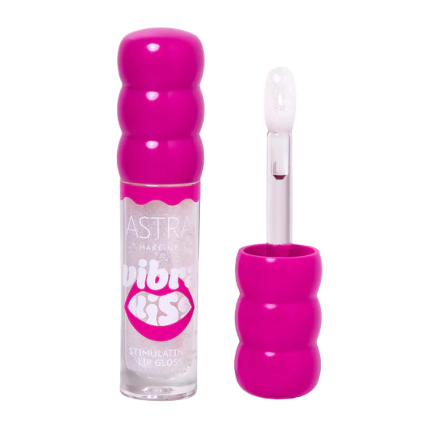 Astra Make-Up Vibrakiss Lip Gloss Vibrante Ultra-Luminoso 01 Me Time Trasparente Perlato 4 ml