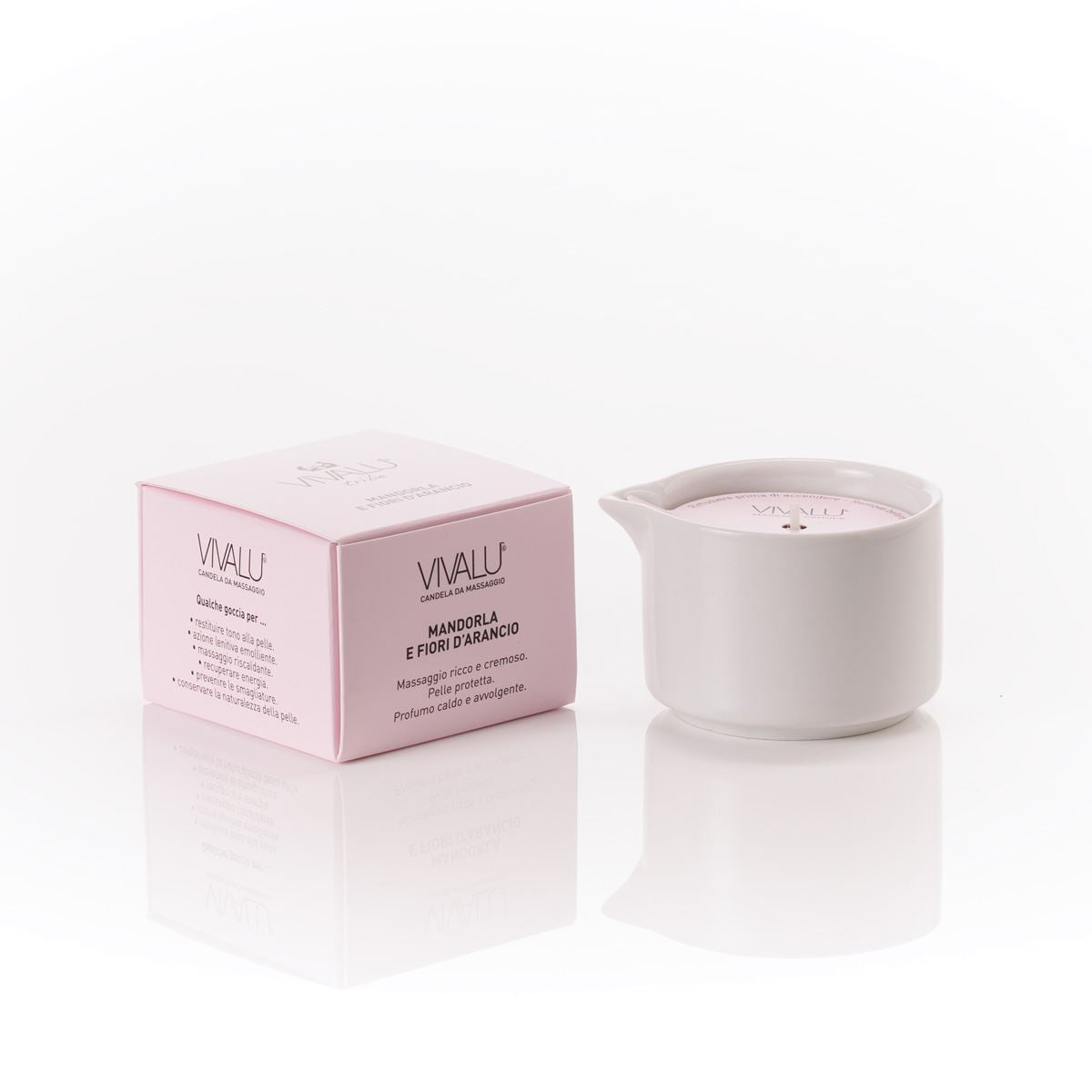 Vivalu Tribe E Candela da Massaggio Mandorle e Fiori d'Arancio 100 ml