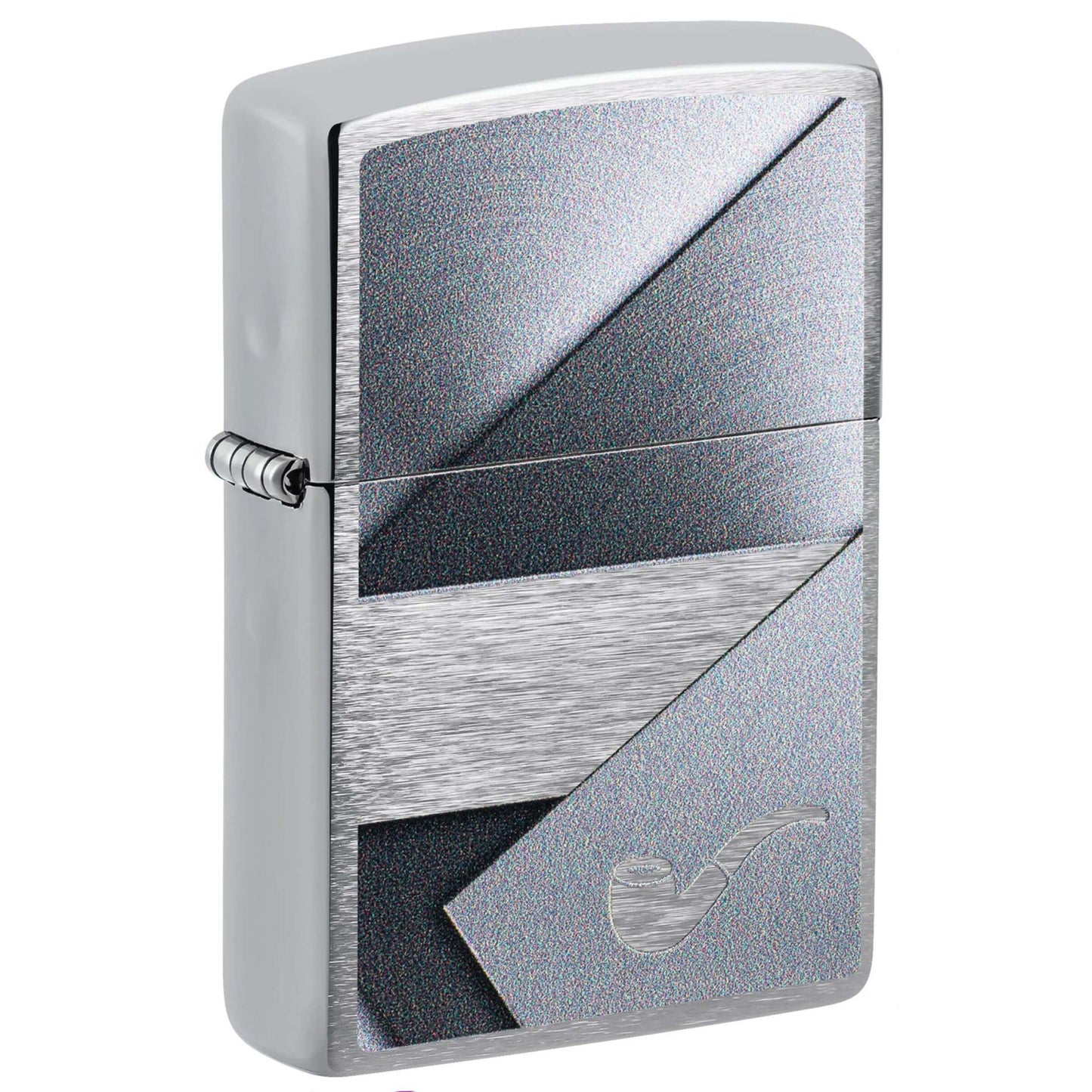 Zippo Brushed Chrome Accendino per Pipa Antivento con Inserto per Pipa - 47191