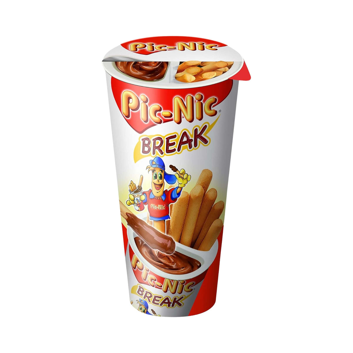 Pic-Nic Break Barattolo Grissini con Crema alla Nocciola e Cacao 50 g (24PZ)