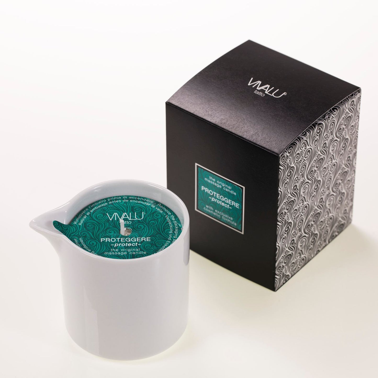 Vivalu Tatto Bricco Candela da Massaggio Proteggere 150 ml