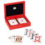 Dal Negro Cofanetto Portacarte in Legno di Frassino Rosso per 2 Mazzi - Carte Non Incluse - 003415