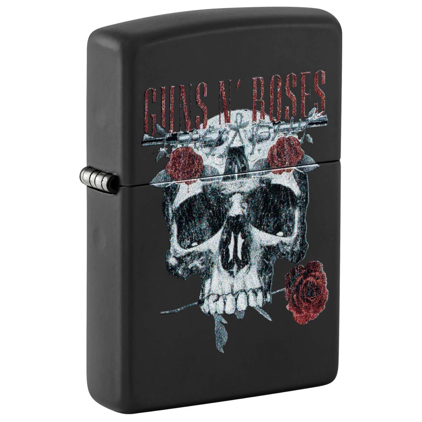 Zippo Guns N' Roses Flower Skull Accendino Antivento Black Matte