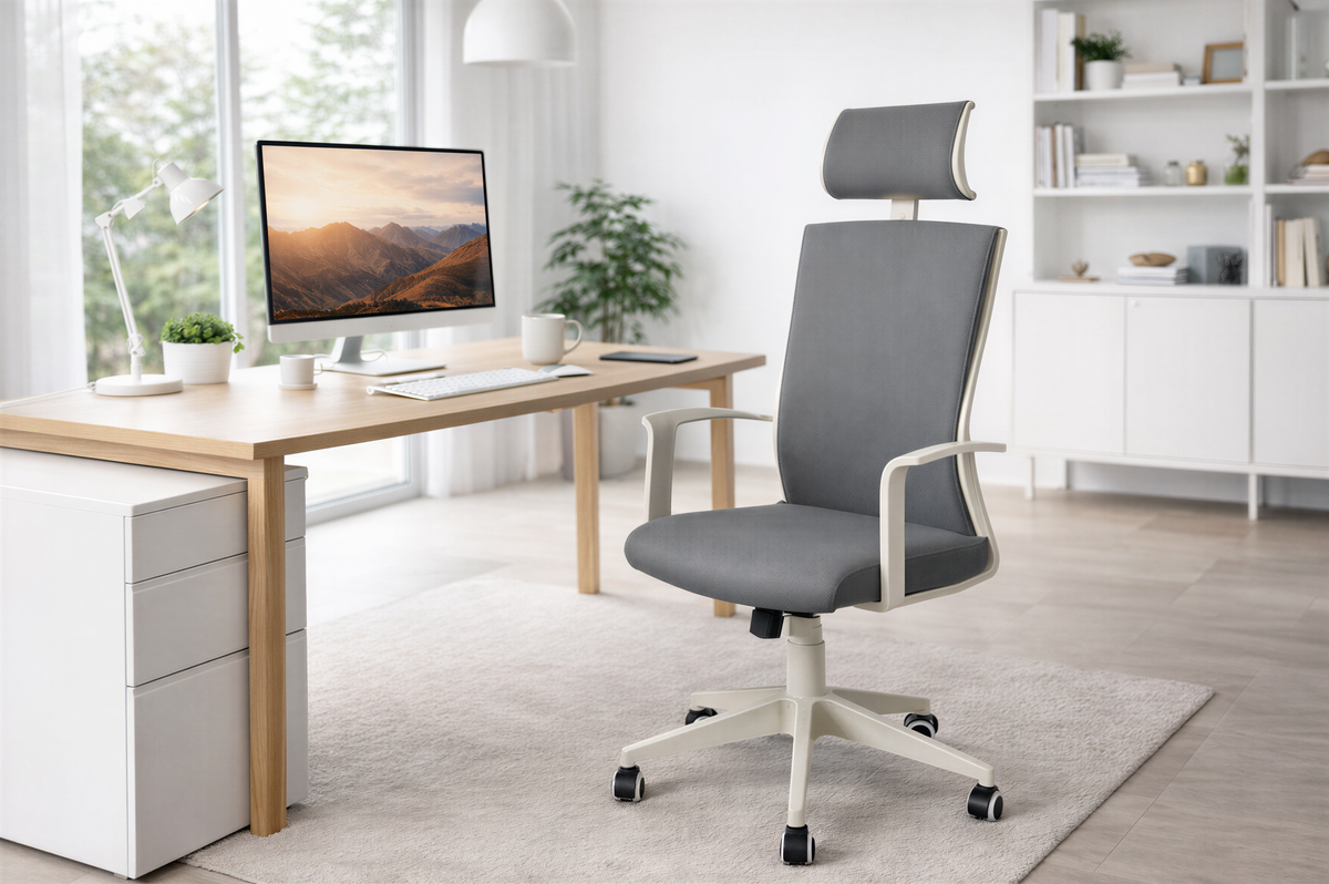 Powerlan Ares Sedia da Ufficio Ergonomica in Rete con Poggiatesta e Supporto Lombare