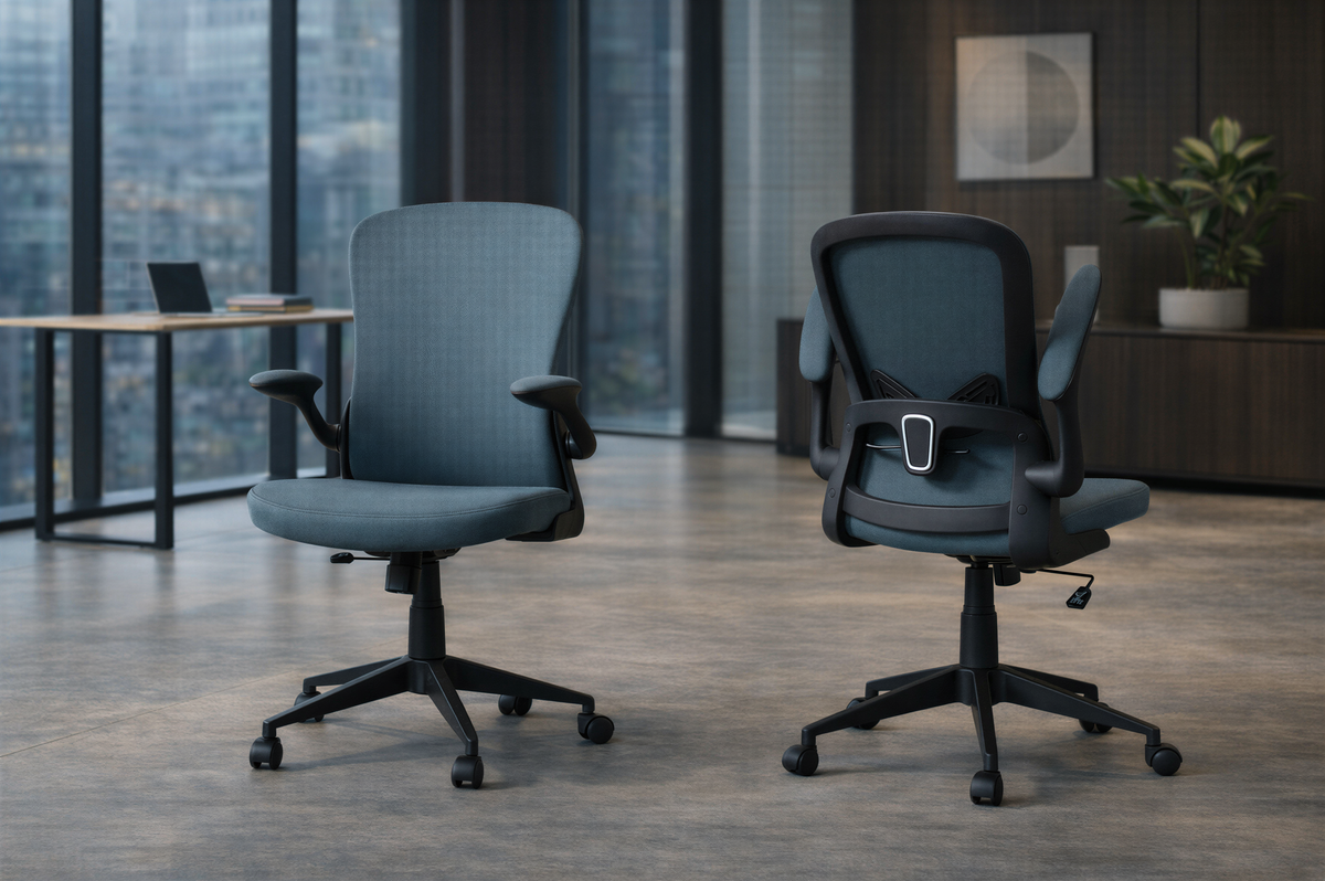 Powerlan Arizona Sedia da Ufficio Ergonomica in Rete con Braccioli Ribaltabili