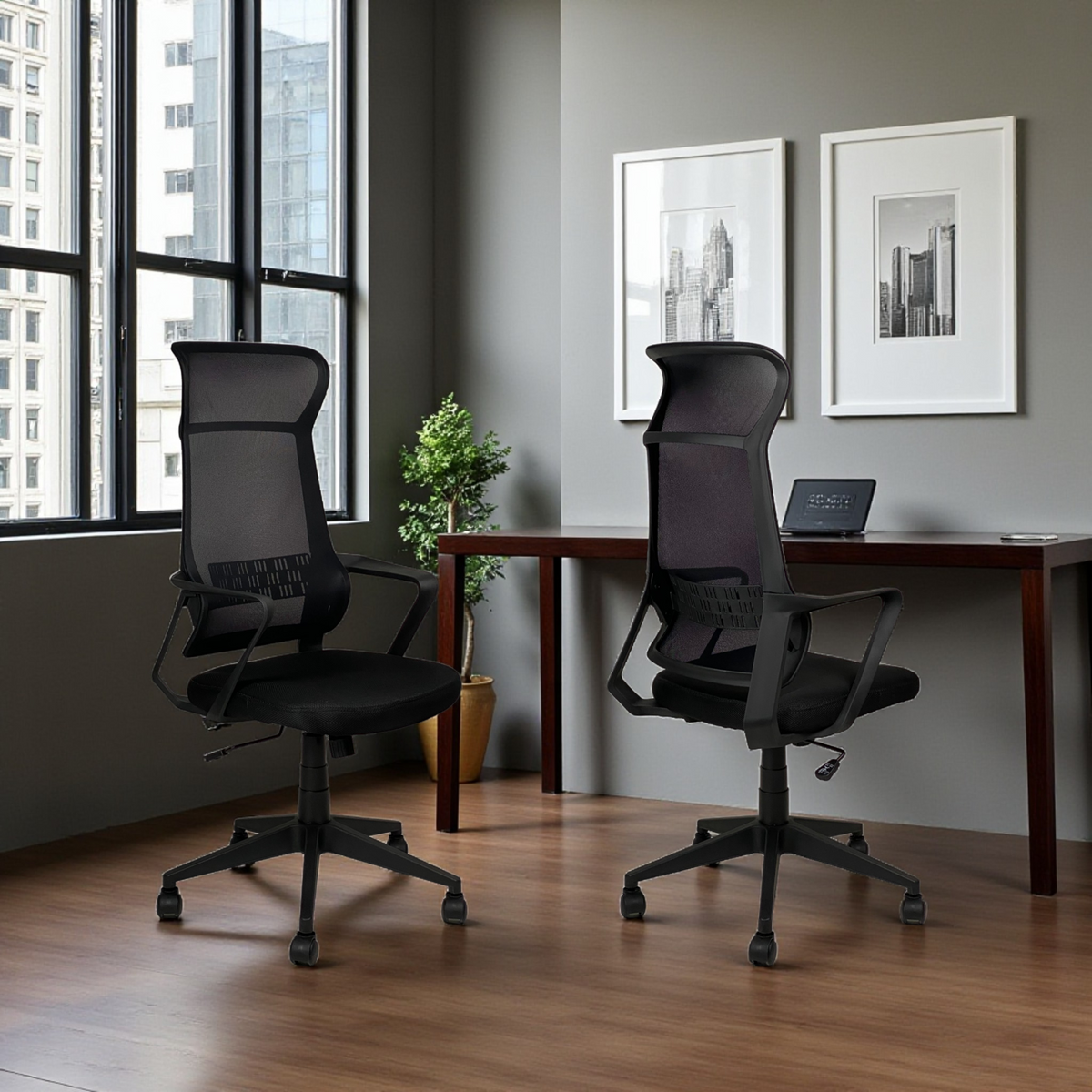 Powerlan Aurora Poltrona da Ufficio Ergonomica in Rete con Poggiatesta