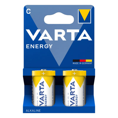 Varta Energy Pile Alcaline C LR14 MN1400 Mezza Torcia 1,5 V Blister 2 Pezzi