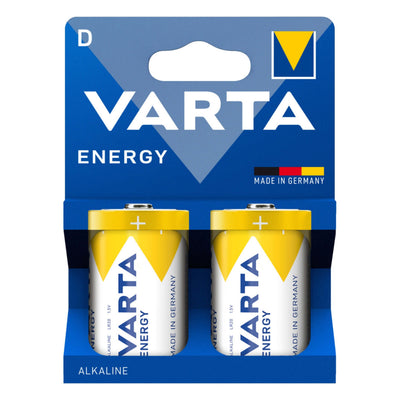 Varta Energy Pile Alcaline D LR20 MN1300 Torcia 1,5 V Blister 2 Pezzi