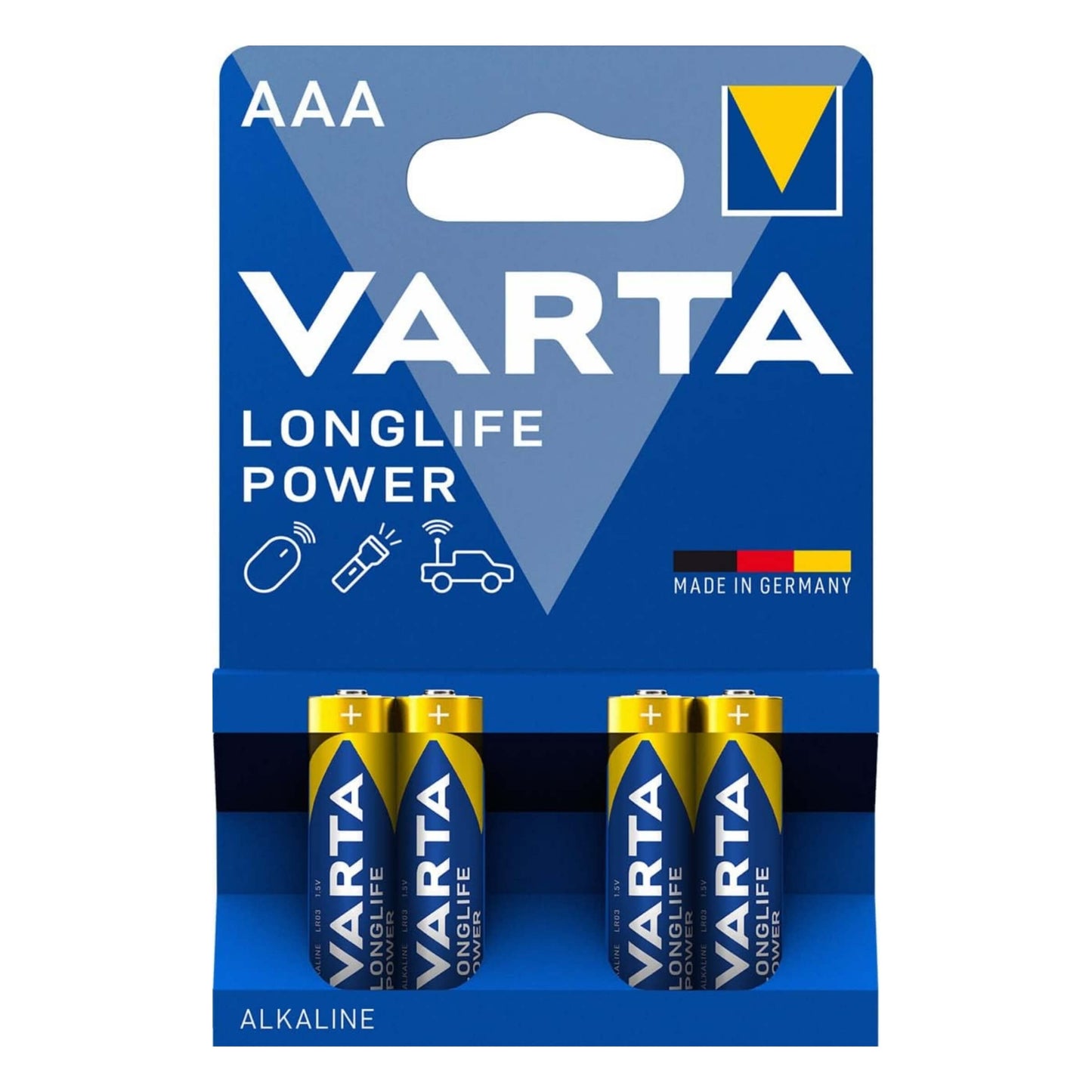 Varta Longlife Power Pile Alcaline AAA LR03 Ministilo 1,5 V Blister 4 Pezzi