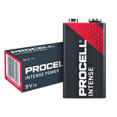 Batterie alcaline Procell Intense 9V confezione 10pz dispositivi professionali alto consumo