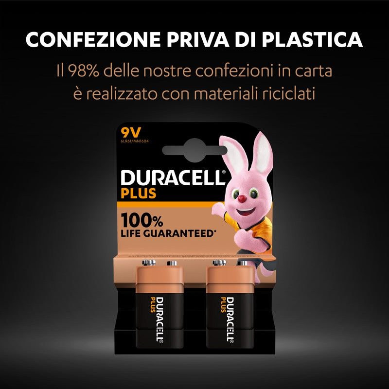 DURACELL 9 VOLT PLUS POWER blister da 1 (10PZ)