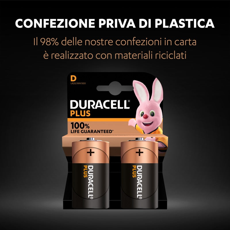 DURACELL TORCIA PLUS POWER - D  blister da 2
