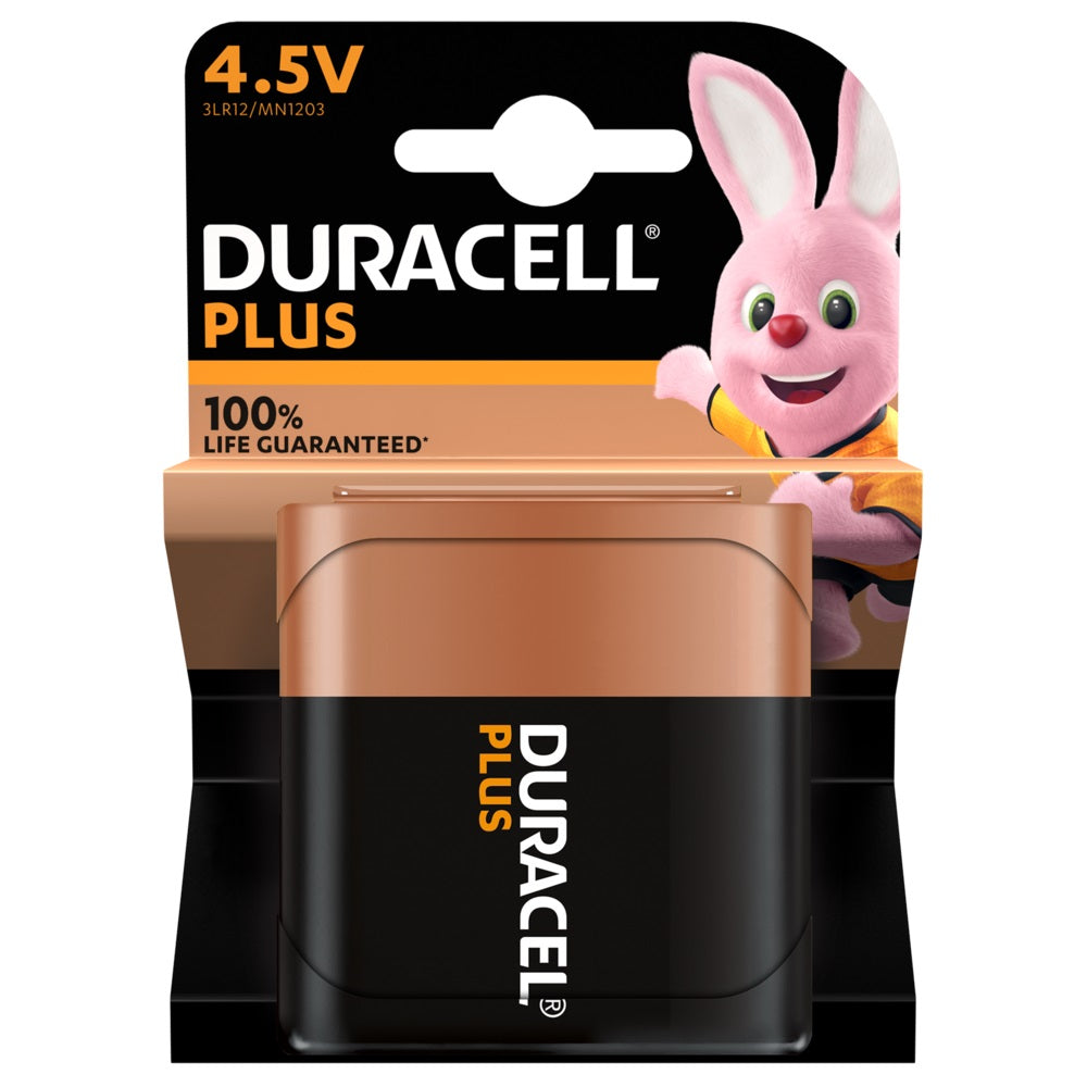 Batteria piatta alcalina Duracell Plus 4.5V blister 1pz 100% energia garantita dispositivi elettronici