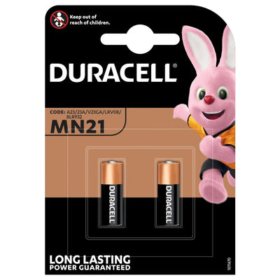 Batterie Duracell MN21 alcalina 12V blister 2pz confezione 10 telecomandi campanelli allarmi