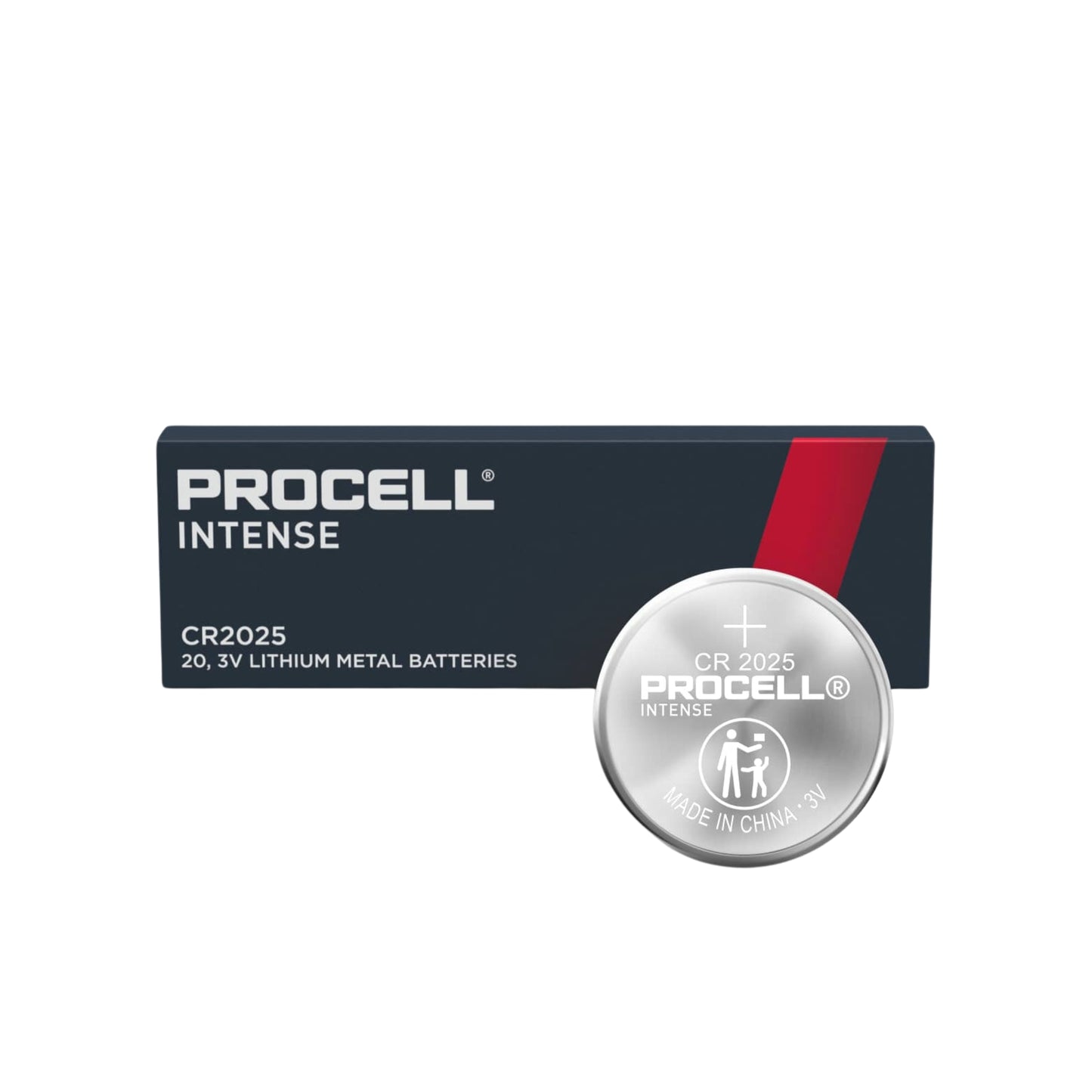 Batterie Procell Intense 2025 3V blister 5pz litio bottone antimanomissione professionale