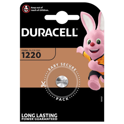 Batteria a bottone litio Duracell 1220 Baby Secure blister 1pz alta purezza