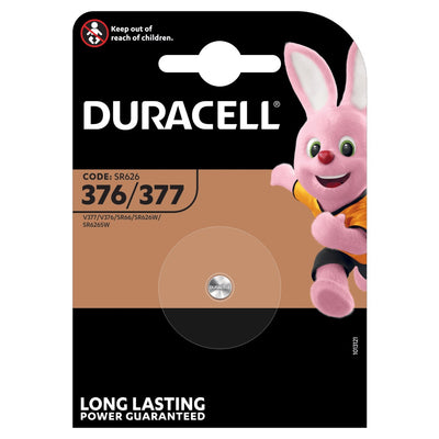Batteria Duracell 376/377 ossido argento blister 1pz orologi calcolatrici pompe insulina termometri