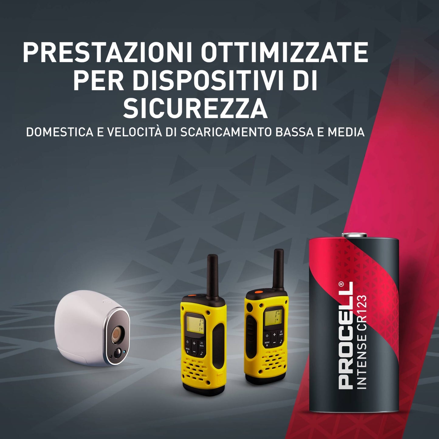 DURACELL CR123 PROCELL INTENSE - 3 VOLT confezione da 10 batterie