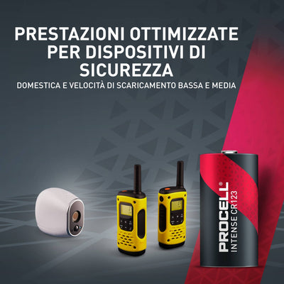 DURACELL CR123 PROCELL INTENSE - 3 VOLT confezione da 10 batterie