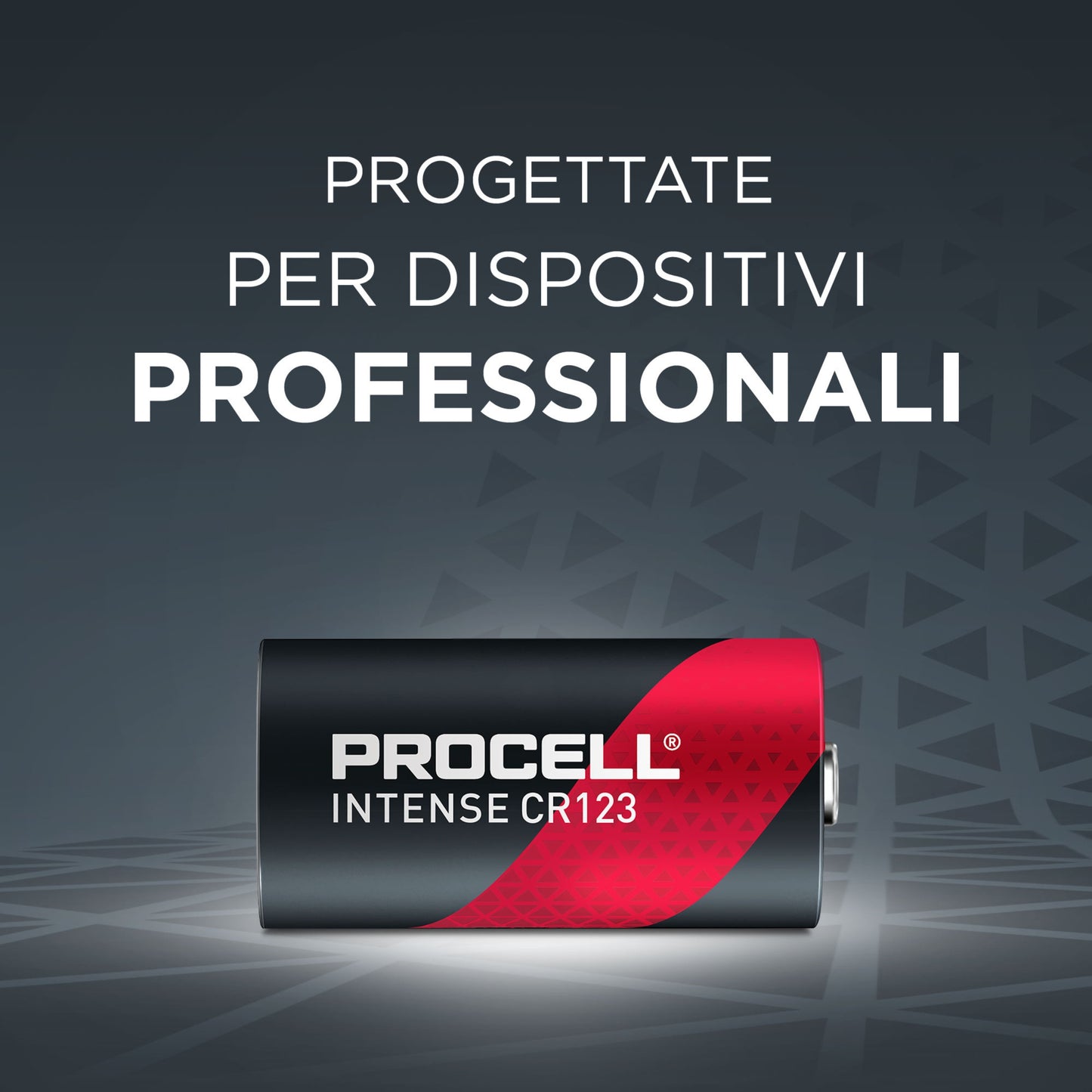 DURACELL CR123 PROCELL INTENSE - 3 VOLT confezione da 10 batterie