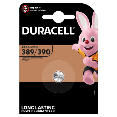 Batteria Duracell 389/390 ossido argento blister 1pz orologi calcolatrici pompe insulina termometri