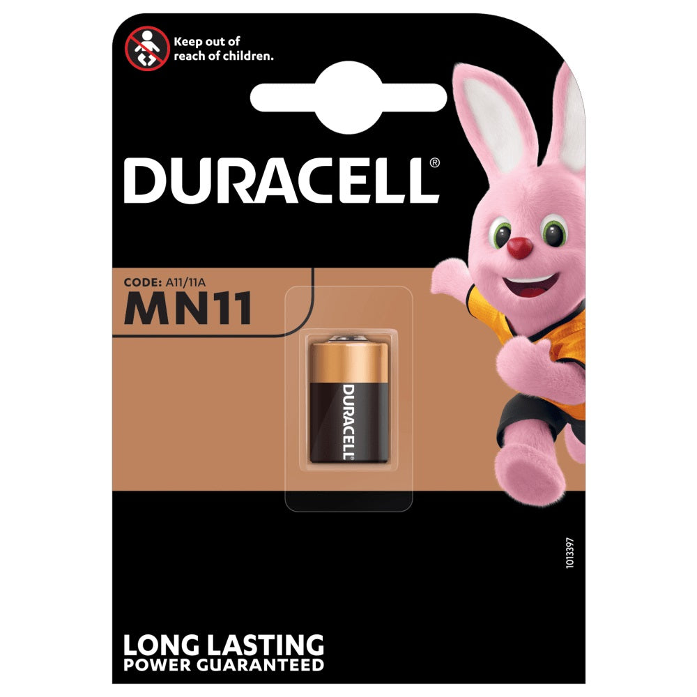 Batteria alcalina specialistica Duracell MN11 6V blister 1pz telecomandi campanelli allarmi localizzatori
