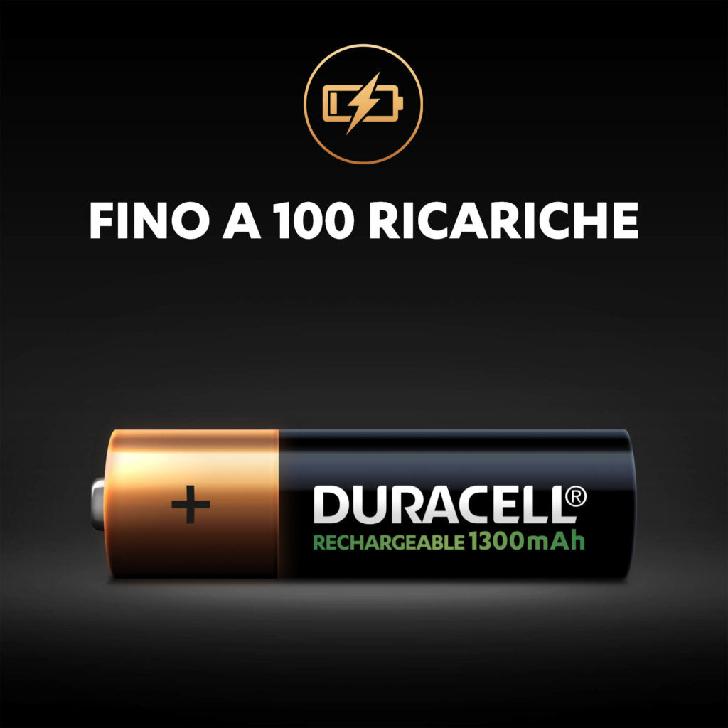 DURACELL STILO RICARICABILI - AA - 1300mAh - BLISTER DA 2