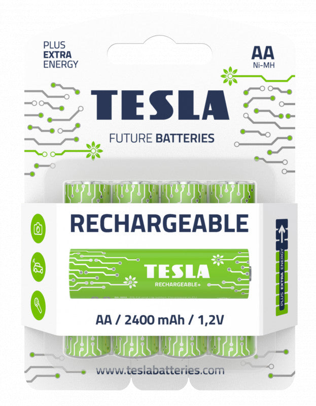 TESLA STILO RICARICABILI - AA - 2400mAh - BLISTER DA 4