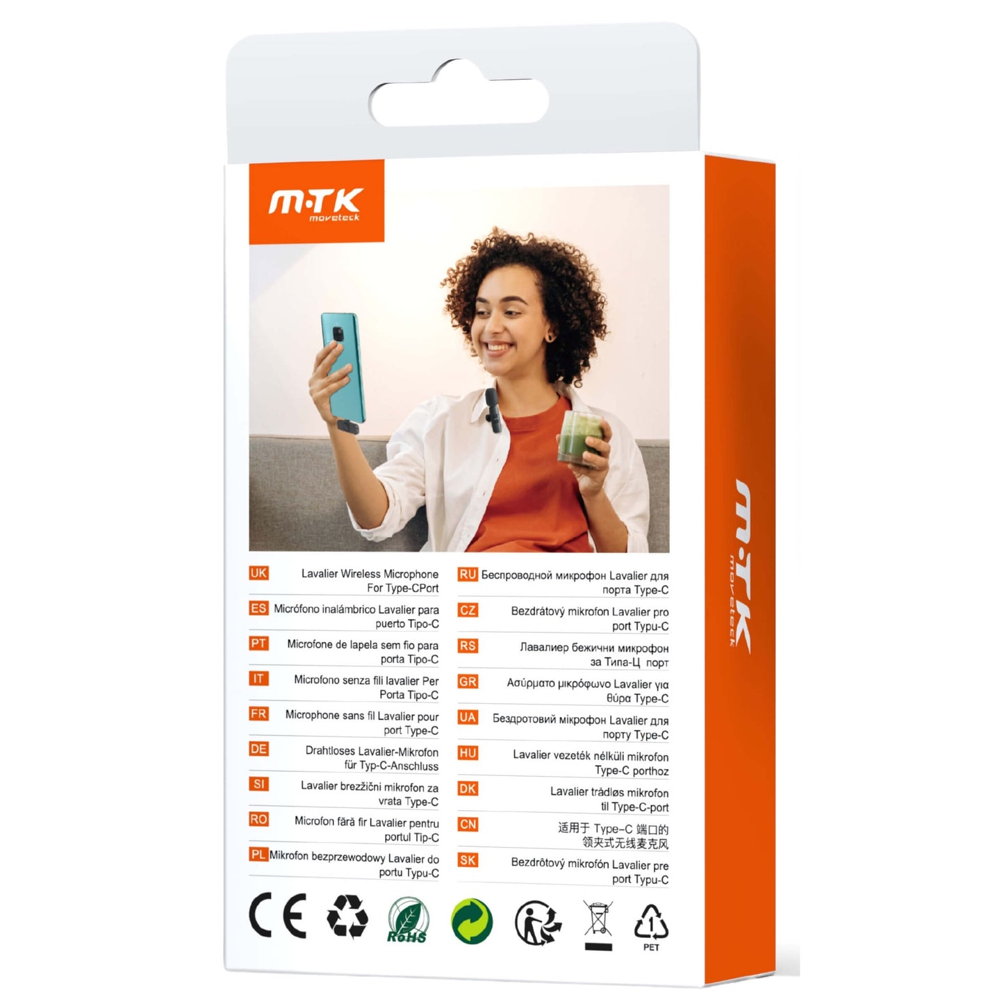 MOVTEK MINI MICROFONO LAVALIER WIRELESS NERO CON CONNETTORE TYPE C - TR9206
