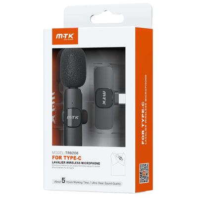 Microfono lavalier wireless MOVTEK con connettore Type-C nero - TR9206