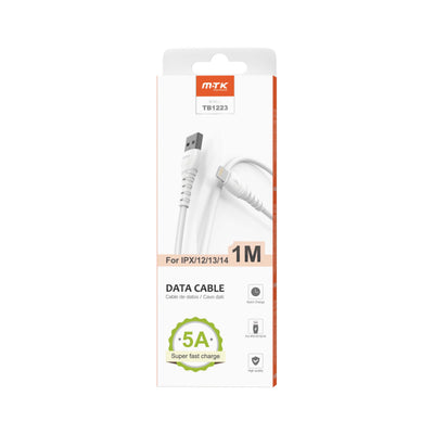 MOVETEK One Plus Cavo Dati da USB a Lightning 1 Metro Bianco - TB1223