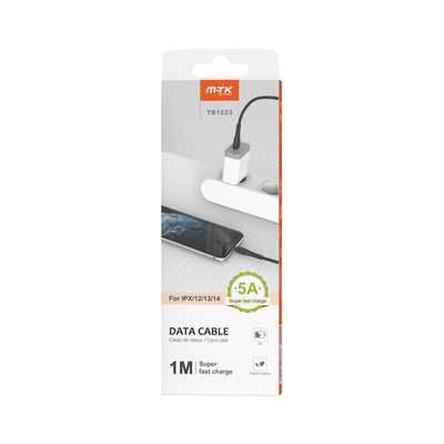 MOVETEK One Plus Cavo Dati da USB a Lightning 1 Metro Nero - TB1223
