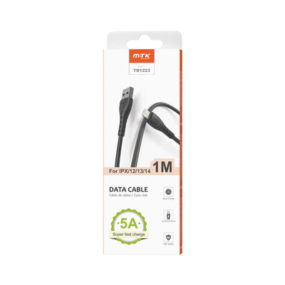 MOVETEK One Plus Cavo Dati da USB a Lightning 1 Metro Nero - TB1223