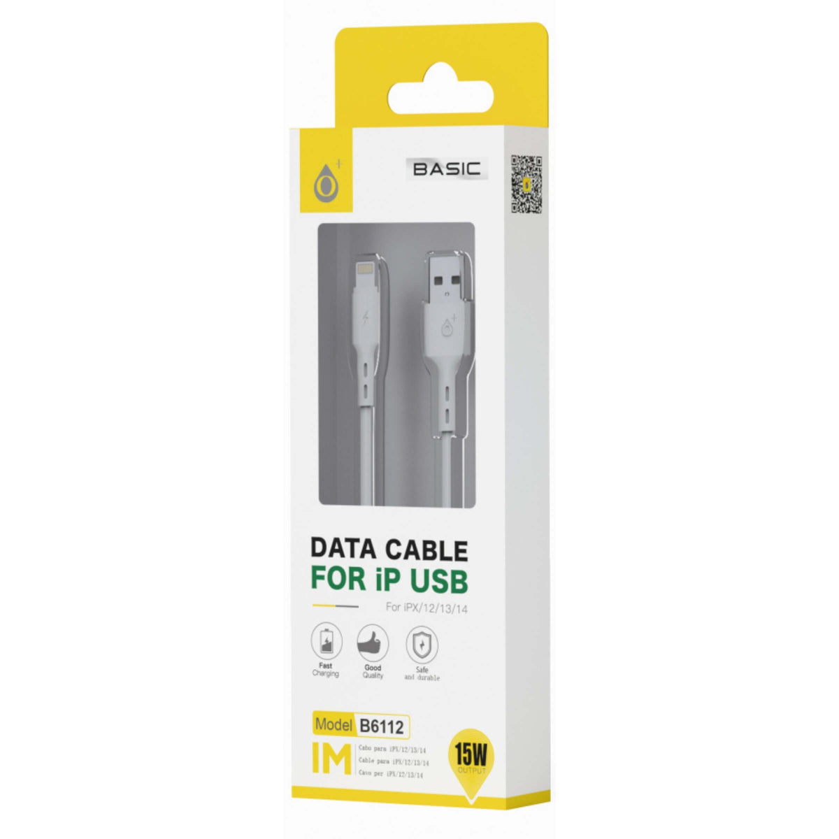 One Plus Cavo Dati da USB a Lightning 1 Metro 3.4A 15W Bianco