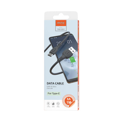 MOVETEK CAVO DATI 1 m TYPE-C NERO 6A - 66 Watt - TB1291