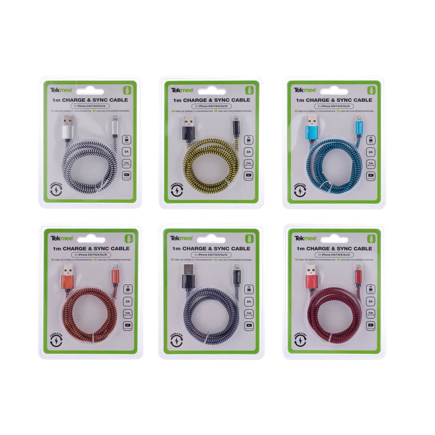 TEKMEE CAVO DATI LIGHTING per APPLE NYLON 1m-2A 40430068