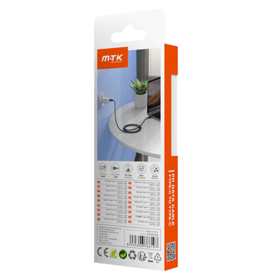 MOVTEK CAVO DATI TYPE-C to TYPE-C NERO 1,5 m DA100W RICARICA RAPIDA E CHIP E-MARKET IC - TB1515