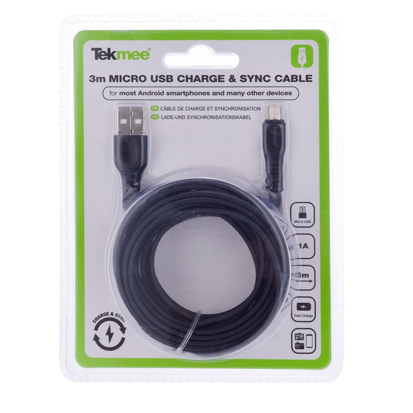 TEKMEE CAVO DATI MICRO USB 3m - 40430074