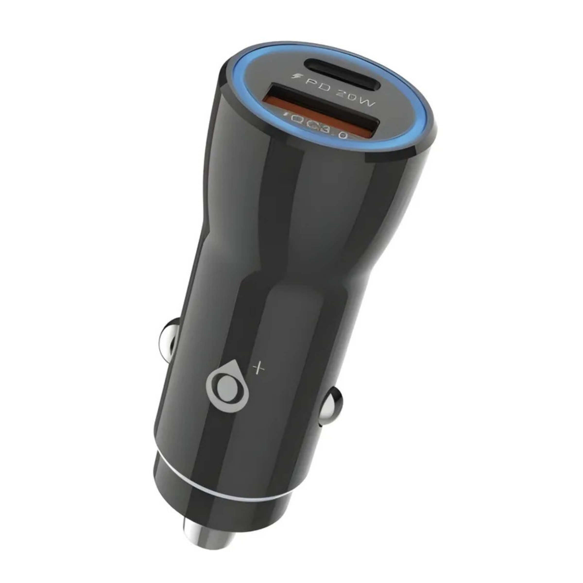 One Plus Caricatore da Auto Rapido 20W con Porta USB QC3.0 e Type-C PD Nero - NA0256